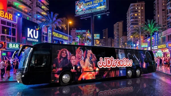 disco bus alicante to benidorm for hen party